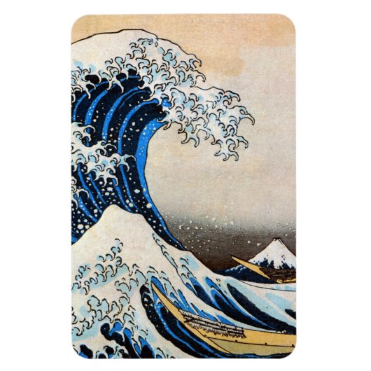 Great Wave, Hokusai, Ukiyo-e Magneet (Verticaal)