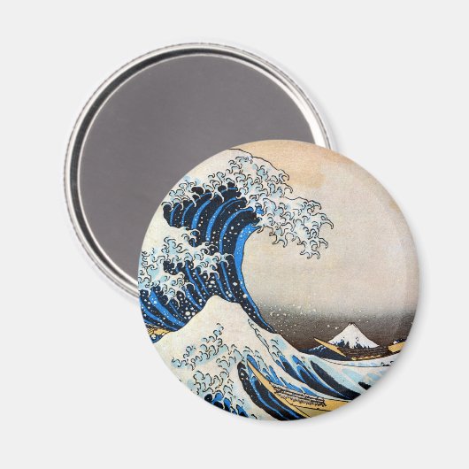 Great Wave, Hokusai, Ukiyo-e Magneet (Voorkant / Achterkant)