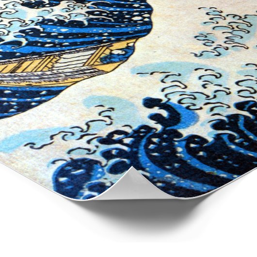 Great Wave, Hokusai, Ukiyo-e Poster (Hoek)