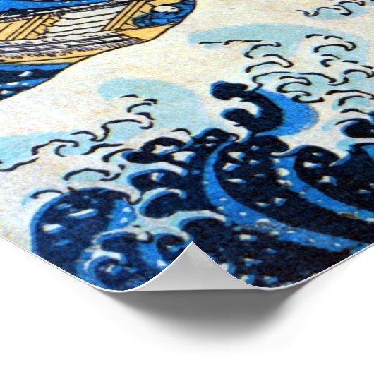 Great Wave, Hokusai, Ukiyo-e Poster (Hoek)