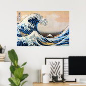 Great Wave, Hokusai, Ukiyo-e Poster (Thuiskantoor)