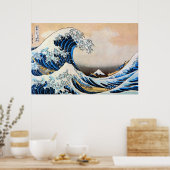 Great Wave, Hokusai, Ukiyo-e Poster (Keuken)