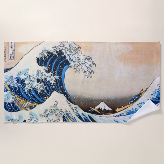 Great Wave, Hokusai, Ukiyo-e Strandlaken (Voorkant)