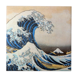 Great Wave, Hokusai, Ukiyo-e Tegeltje