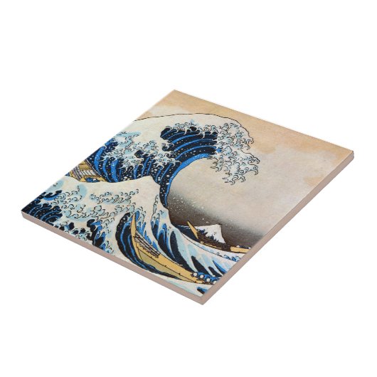 Great Wave, Hokusai, Ukiyo-e Tegeltje (Zijkant)
