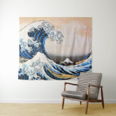 Great Wave, Hokusai, Ukiyo-e Wandkleed (In Situ (horizontaal))