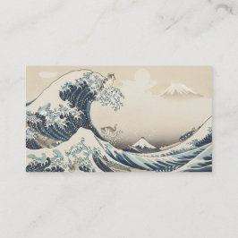 Great Wave Inspired Japanese Business Card Visitekaartje