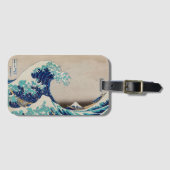 "Great Wave"  Japanse kunst Hokusai Elegant Bagagelabel (Voorkant (horizontaal))