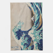 "Great Wave"  Japanse kunst Hokusai Theedoek (Verticaal)
