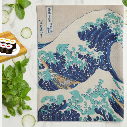 "Great Wave"  Japanse kunst Hokusai Theedoek