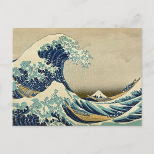 Great Wave Kanagawa  Illustratie Japans Briefkaart