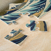 Great Wave Kanagawa Illustratie Japans Legpuzzel (Zijkant)