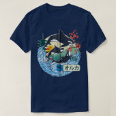 Great Wave Kanagawa Japan Vint T-shirt (Design voorkant)