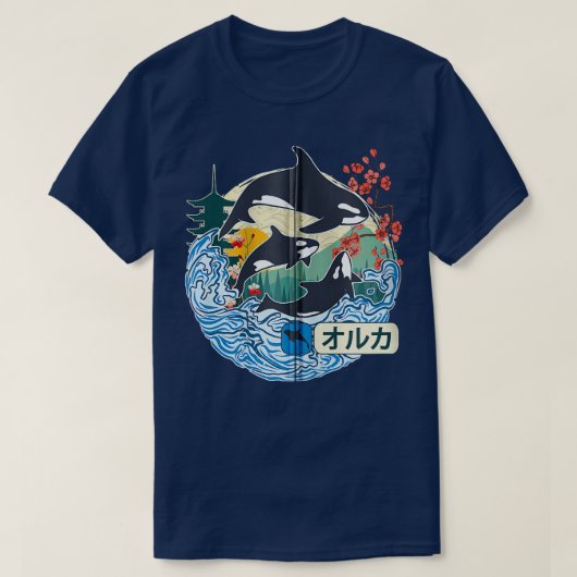 Great Wave Kanagawa Japan Vint T-shirt (Design voorkant)