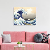 Great Wave Kanagawa Japans schilderen Canvas Afdruk (Insitu (Woonkamer))