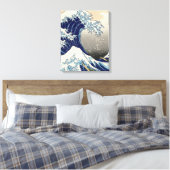 Great Wave Kanagawa Japans schilderen Canvas Afdruk (Insitu (Slaapkamer))