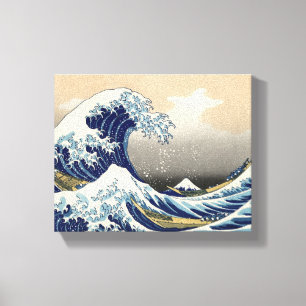 Great Wave Kanagawa Japans schilderen Canvas Afdruk