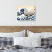 Great Wave Kanagawa Japans schilderen Canvas Afdruk (Insitu (Slaapkamer))