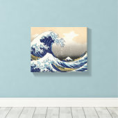 Great Wave Kanagawa Japans schilderen Canvas Afdruk (Insitu (Houten vloer))