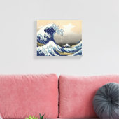 Great Wave Kanagawa Japans schilderen Canvas Afdruk (Insitu (Woonkamer))