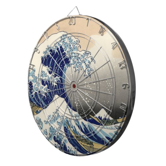 Great Wave Kanagawa Japans schilderen Dartbord (Voorkant Rechts)