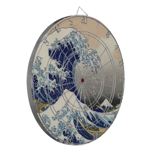Great Wave Kanagawa Japans schilderen Dartbord (Voorkant Links)