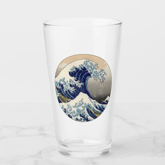 Great Wave Kanagawa Japans schilderen Glas (Voorkant)