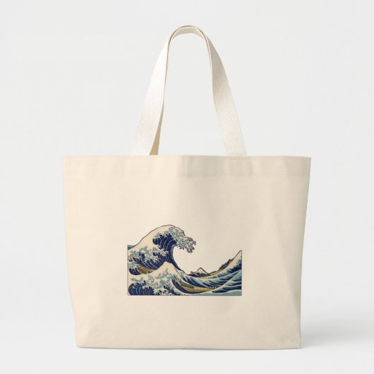 Great Wave Kanagawa Japans schilderen Grote Tote Bag (Voorkant)