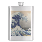 Great Wave Kanagawa Japans schilderen Heupfles (Voorkant)