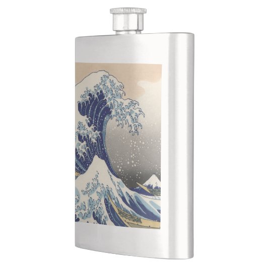 Great Wave Kanagawa Japans schilderen Heupfles (Links)