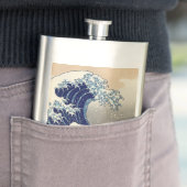 Great Wave Kanagawa Japans schilderen Heupfles (Voorbeeld)