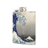 Great Wave Kanagawa Japans schilderen Heupfles (Links)