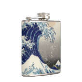 Great Wave Kanagawa Japans schilderen Heupfles (Rechts)