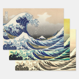 Great Wave Kanagawa Japans schilderen Inpakpapier Vel