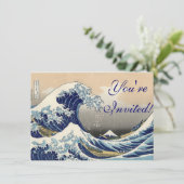 Great Wave Kanagawa Japans schilderen Kaart (Staand voorkant)