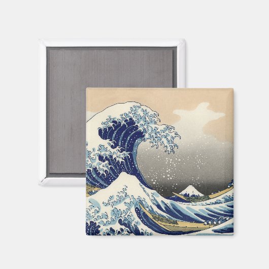 Great Wave Kanagawa Japans schilderen Magneet (Voorkant / Achterkant)