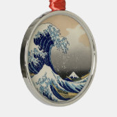 Great Wave Kanagawa Japans schilderen Metalen Ornament (Rechts)