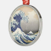 Great Wave Kanagawa Japans schilderen Metalen Ornament (Links)