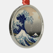 Great Wave Kanagawa Japans schilderen Metalen Ornament (Rechts)