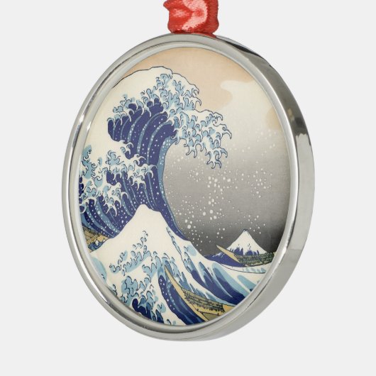 Great Wave Kanagawa Japans schilderen Metalen Ornament (Links)