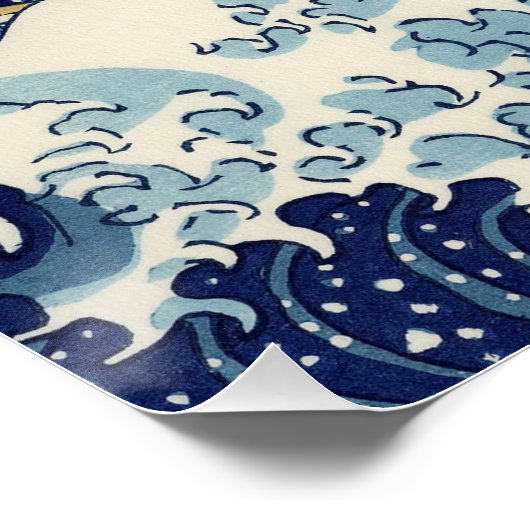 Great Wave Kanagawa Japans schilderen Perfect Poster (Hoek)