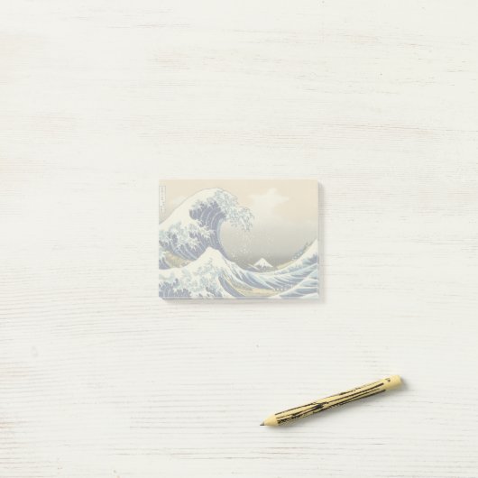 Great Wave Kanagawa Japans schilderen Post-it® Notes (Op bureau)