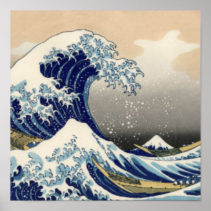 Great Wave Kanagawa Japans schilderen Poster