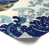 Great Wave Kanagawa Japans schilderen Poster (Hoek)