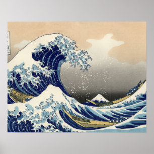 Great Wave Kanagawa Japans schilderen Poster