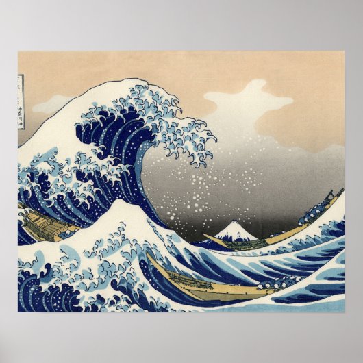 Great Wave Kanagawa Japans schilderen Poster (Voorkant)