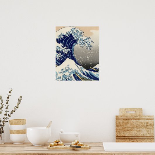 Great Wave Kanagawa Japans schilderen Poster (Keuken)