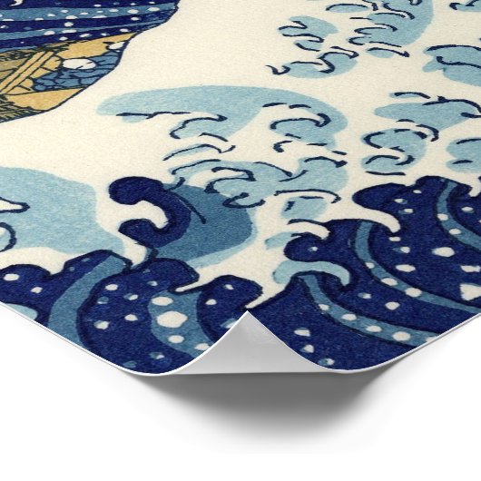 Great Wave Kanagawa Japans schilderen Poster (Hoek)