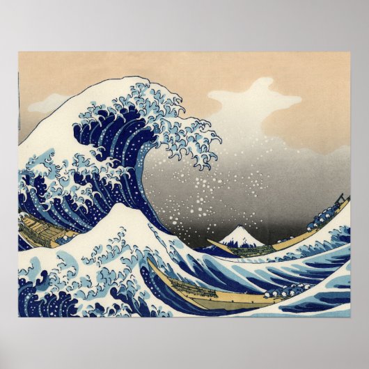 Great Wave Kanagawa Japans schilderen Poster (Voorkant)