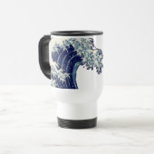Great Wave Kanagawa Japans schilderen Reisbeker (Voorkant links)